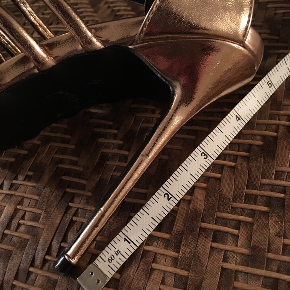 Rose Gold Strappy Heels - Picture 8 of 8